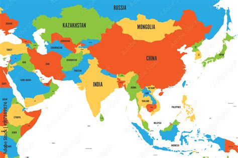 Mapa Polityczna Azji Mapa Images