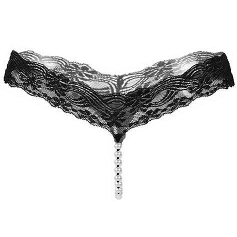 Tureclos Women Pearl G String Sexy Lace Design Lingerie Underwear Girl
