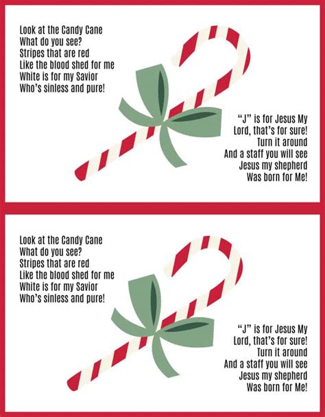 Turn it around and a staff you will see Candy Cane Poem about Jesus (Free Printable PDF Handout ...