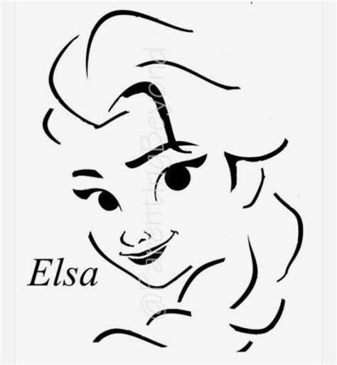 Elsa Pumpkin Stencils Free Printable
