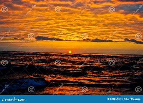 Sunrise Over Water Stock Photo Image Of Beautiful Drops 53486742
