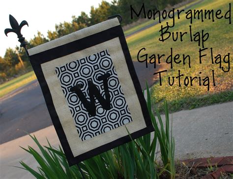Guest Project Monogrammed Burlap Garden Flag Tutorial Tatertots And