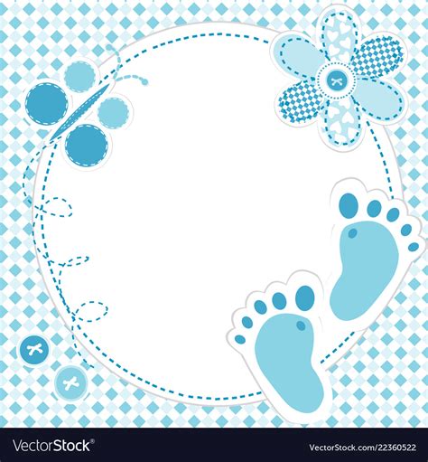 You have been given a new role now as the parent of this little one. Baby boy greeting card Royalty Free Vector Image