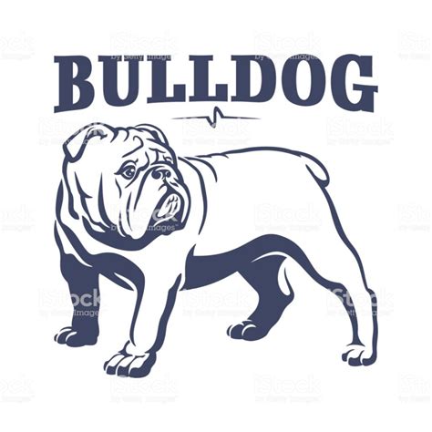 British Bulldog Mascot Emblem Dog Vector Illustration Bulldog