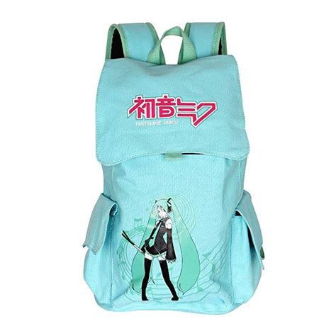 Hatsune Miku Canvas Backpack Rucksack Bag Blue Backpack Backpacks