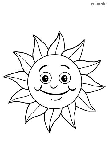 Sun Coloring Pages Free And Printable Sun Coloring Sheets