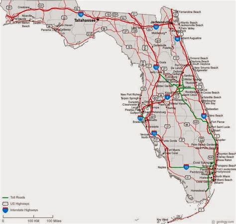 Florida State Road Map Free Printable Maps Gambaran