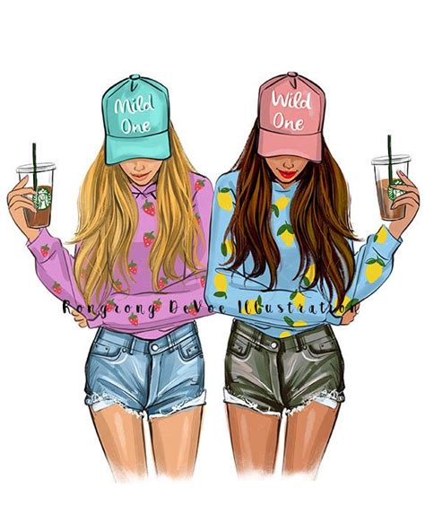 Check spelling or type a new query. Best friends art (Fashion Illustration Print - Fashion ...