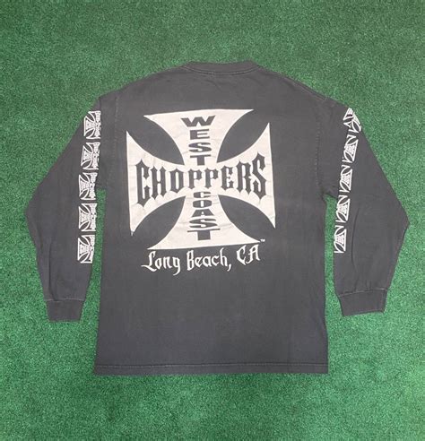 vintage vintage 90s west coast choppers ca long sleeve double sided grailed