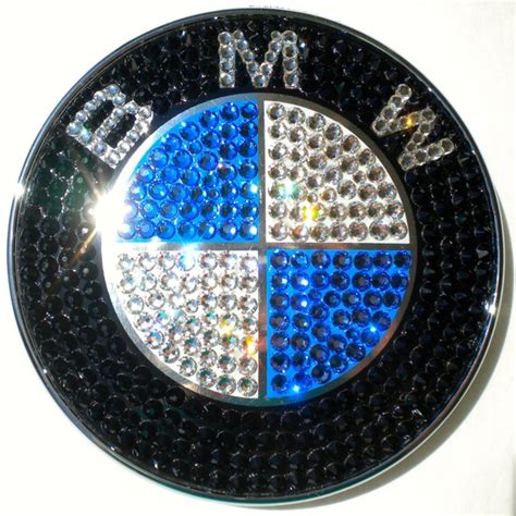 Crystal Bling Bmw Emblem Badge Custom Bedazzled By Hand With