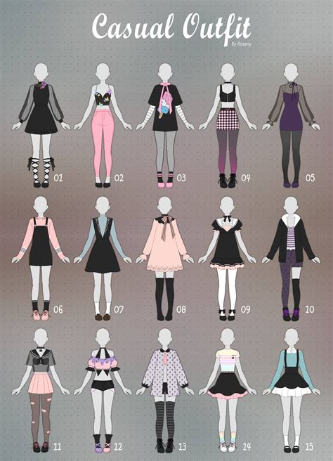 I've noticed that anime clothing folds tend to be quite sharp and 'unnatural'. (OPEN 2/15) CASUAL Outfit Adopts 34 by Rosariy on ...