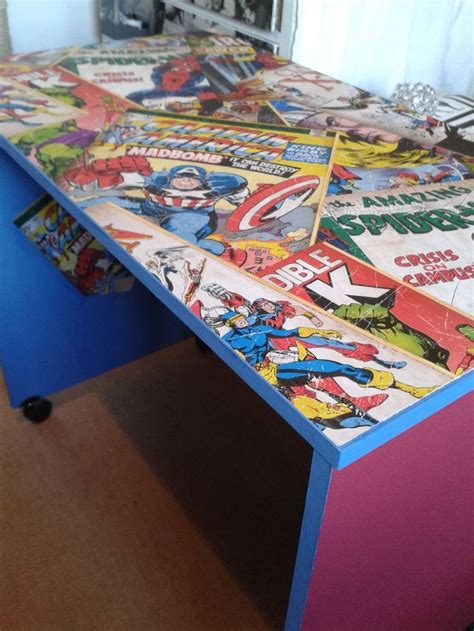 63 Decoupage Comic Book Desk