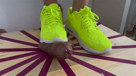 2 Clips Of Yellow Nike Air Max 90 With Cumshots Footjobs By Hannah Clips4sale