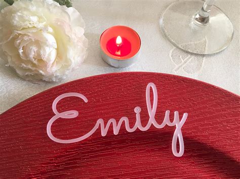 Personalized Wedding Place Table Cards Laser Cut Names Guest Names
