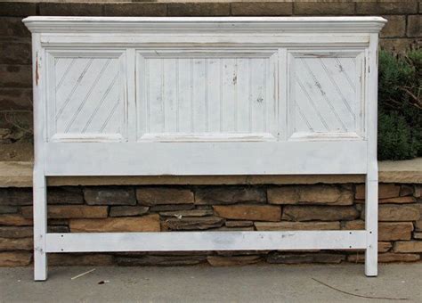 Badcock has a wide selection of beautiful king beds in everything from modern styles to romantically classic designs. Farmhouse Beadboard Queen Headboard White Distressed By ...