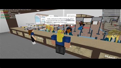 Hilton Hotels Receptionist Experience Roblox Lets Play Youtube