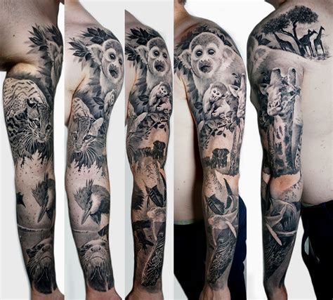 A sleeve tattoo is one of the popular tattoos. Black and Grey Tattoos in London, Full Sleeves, Portraits ...
