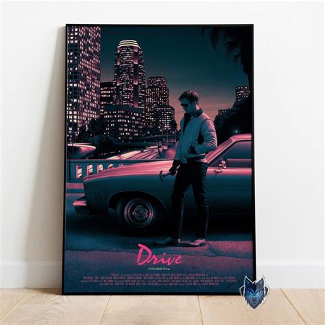 Drive Poster Ryan Gosling Wall Art Rolled Canvas Print Etsy