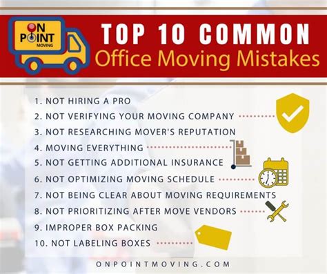 Top 10 Office Moving Mistakes To Avoid On Point Moving