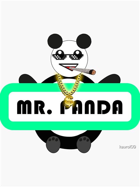 Mr Panda Thug Life Hip Hop Sticker For Sale By Kaurol09 Redbubble
