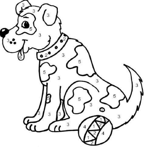 Dog Color By Number Coloring Pages Cat Coloring Book Coloring Pages
