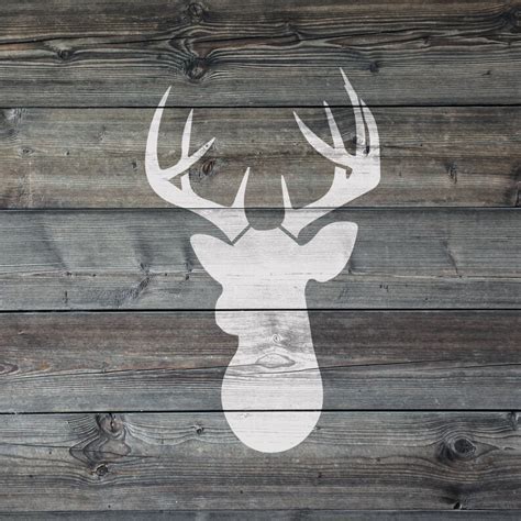 Buck Stencil Reusable Diy Craft Stencils Of A Buck Deer Head Etsy