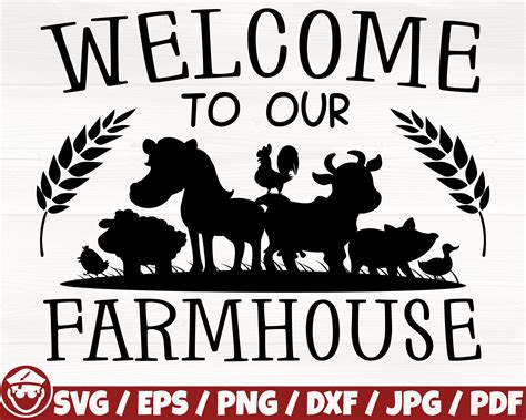 Welcome To Our Farmhouse Svgepspngdxfpdf Farmhouse Etsy