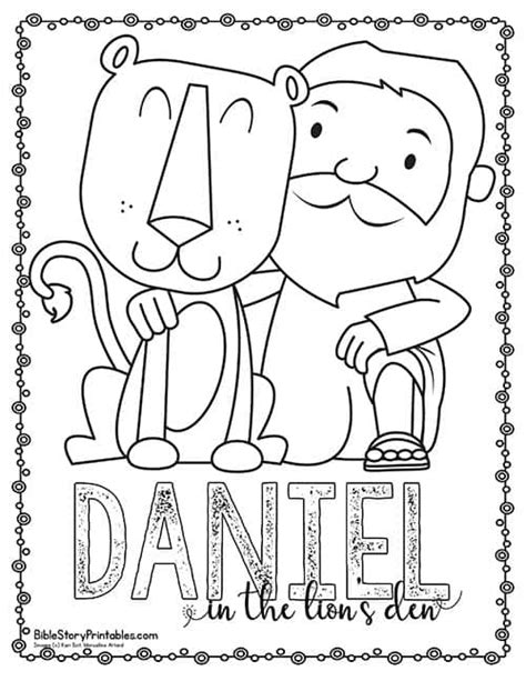 Daniel in the Lion's Den Bible Printables - Bible Story Printables