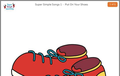 Pin By Rosana On Englihs Super Simple Songs Put On Your Shoes