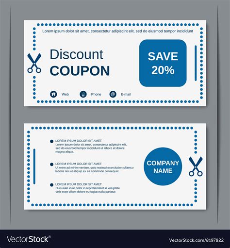 Discount Coupon Design Template Royalty Free Vector Image