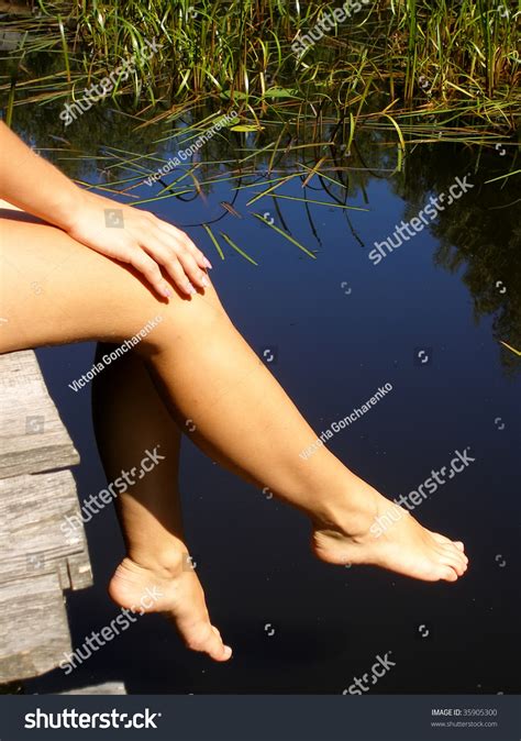 Tan Legs Dangling Front Beautiful Dark Stock Photo Shutterstock