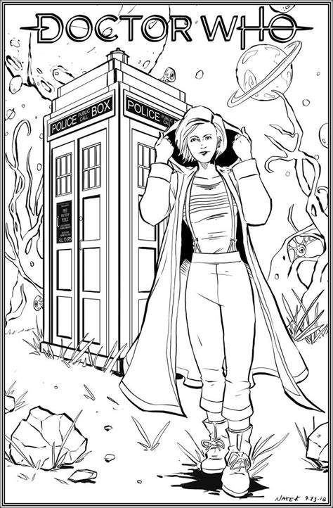 Doctor Who13th Doctor By Nathankroll Doctor Who Fan Art Coloring Books Doctor Who Art
