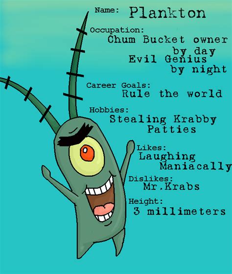 Plankton From Spongebob Quotes Quotesgram