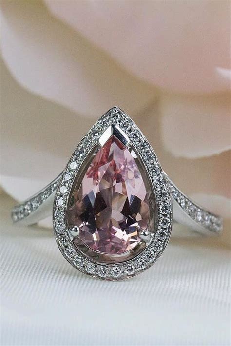 Find the rose gold halo ring of your dreams from debebians. 36 Cheap And Stylish Morganite Engagement Rings | Heart ...