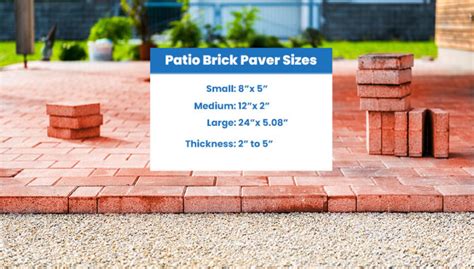 Brick Paver Dimensions Patio And Driveway Sizes Designing Idea