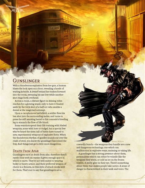 A Homebrew Gunslinger Class For Dungeonsanddragons 5e Dungeons And Dragons 5e Year Of The