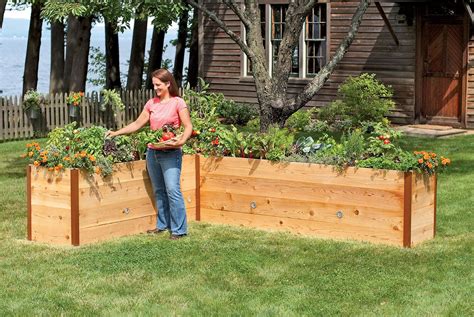 Yaheetech wooden raised elevated garden bed kit with legs planter flower herb boxes for vegetables flower with shelf solid wood outdoor/indoor. Elevated Cedar Raised Garden Beds - The Green Head