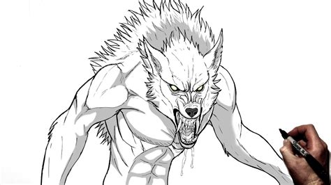 How To Draw A Werewolf Step By Step Youtube