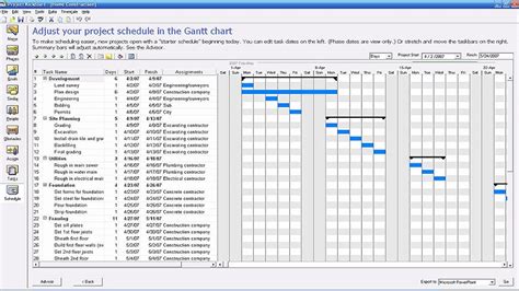 Schedule Project Management Example Management