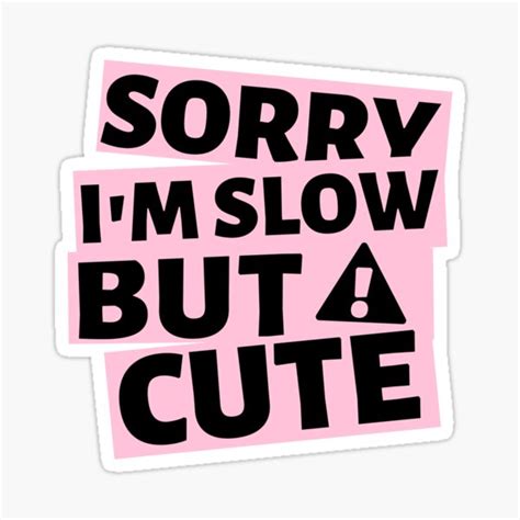 Sorry Im Slow But Cute Pink Student Driver Sticker For Sale By