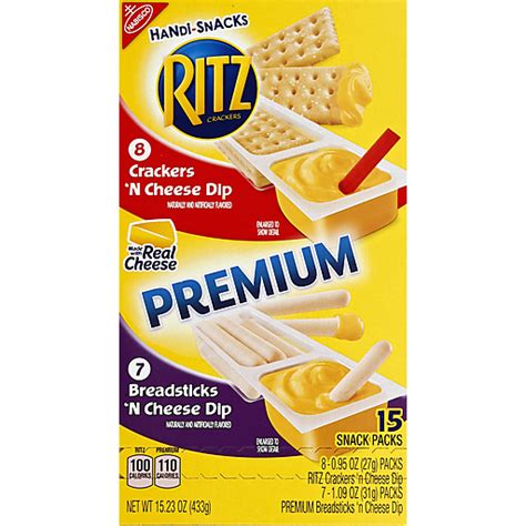 Nabisco Handi Snacks Ritz Crackers N Cheese Dip Premium Breadsticks