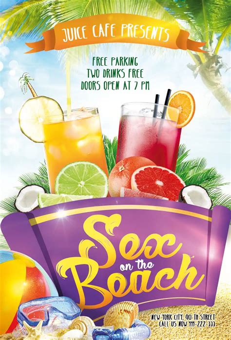Sex On The Beach Free Flyer Template Free Psd Flyer Download