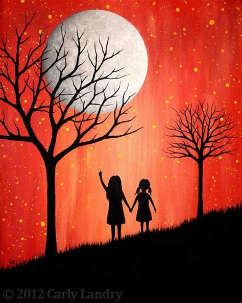 Moon Silhouette Painting Best 25 Silhouette Art Ideas On Pinterest