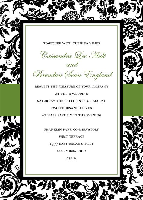 6 Best Images Of Printable Damask Borders For Invitations