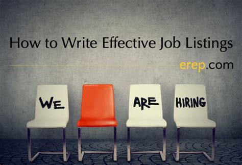 How To Write Effective Job Listings Erep