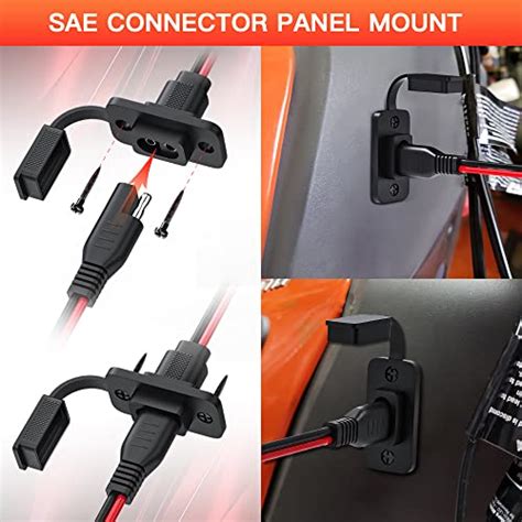 Electop Rectangular Sae Connector Power Socket Sidewall Port Weatherproof Sae Quick Connector