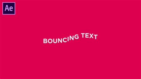 How To Create Bouncing Text Animation Motion Graphics After Effects