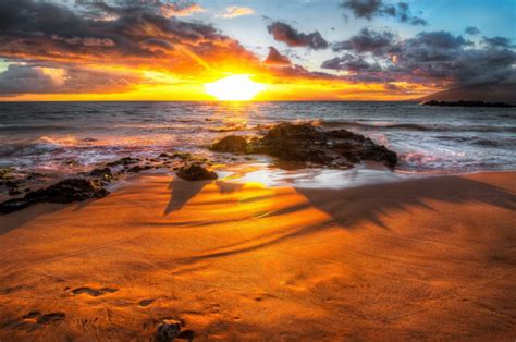 Atardeceres Fondos K Fotosdelanaturaleza Es Beach Sunset Wallpaper