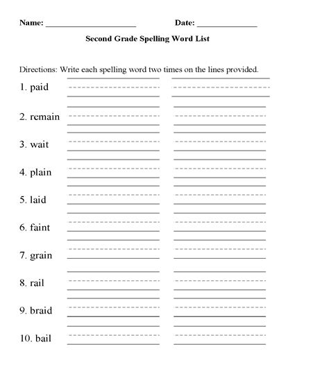 2nd Grade Spanish Worksheets