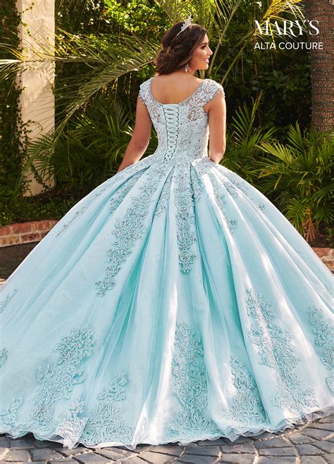 Quinceanera Couture Dresses Style Mq3055 In Light Blue Or White